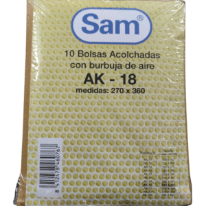 Bolsa acolchada 270x360 nº 18 kraft natural Paquete de 10 unidades