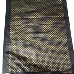 Paquete 100 bolsas negras asa troquelada RECICLADA G.200 fantasia 50/37x60