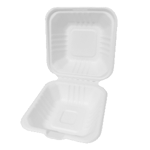 Caja de hamburguesa de fibra blanca 15x15x8 Caja de 500 unidades