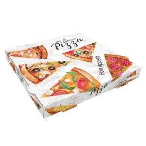 Caja cartón kraft pizza mediana 33x33x35 caja de 100 unid