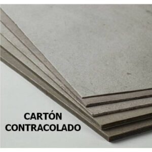 Placa cartón contracolado 75x105x1,20 mm 810 grs m²