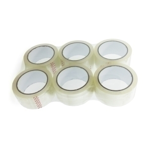 Cinta pvc 240 transparente 48x132 Paquete de 6 unid