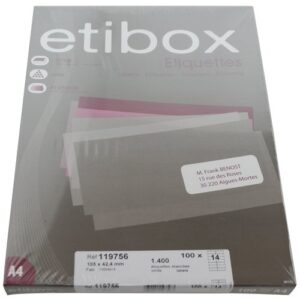 Hojas etiquetas 14 Etibox A-4 (105x42,4)