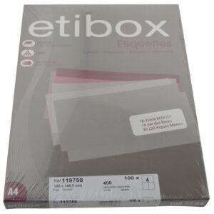 Hojas etiquetas 4 etibox Din A-4 (105x148½)