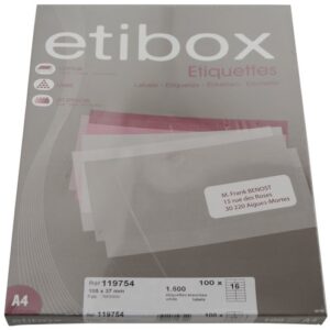 Hojas etiquetas 16 Etibox Din A-4 (105x35)