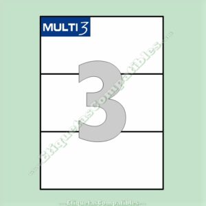 Hojas etiquetas 3 Din A-4 (210x99) Multi3-Etibox